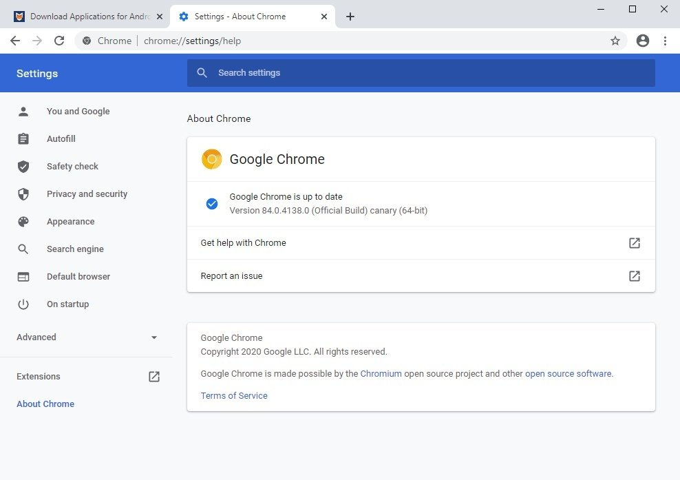 Google Chrome Canary