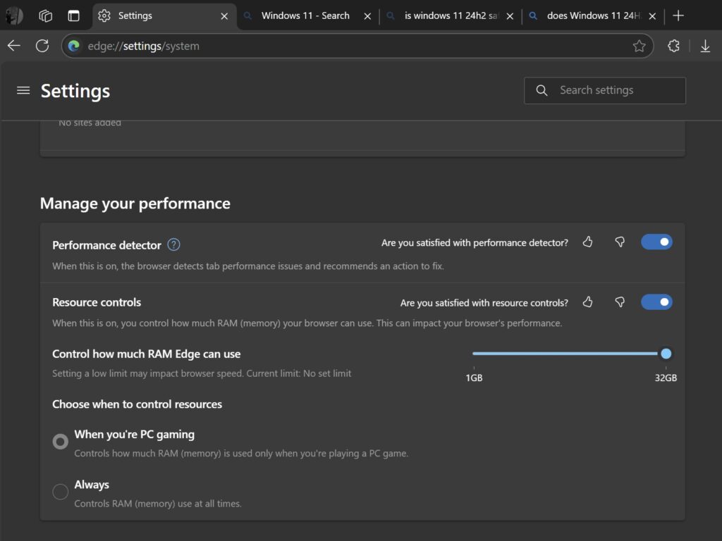 Microsoft Edge Bikin Limit RAM Ketika Mode Gaming