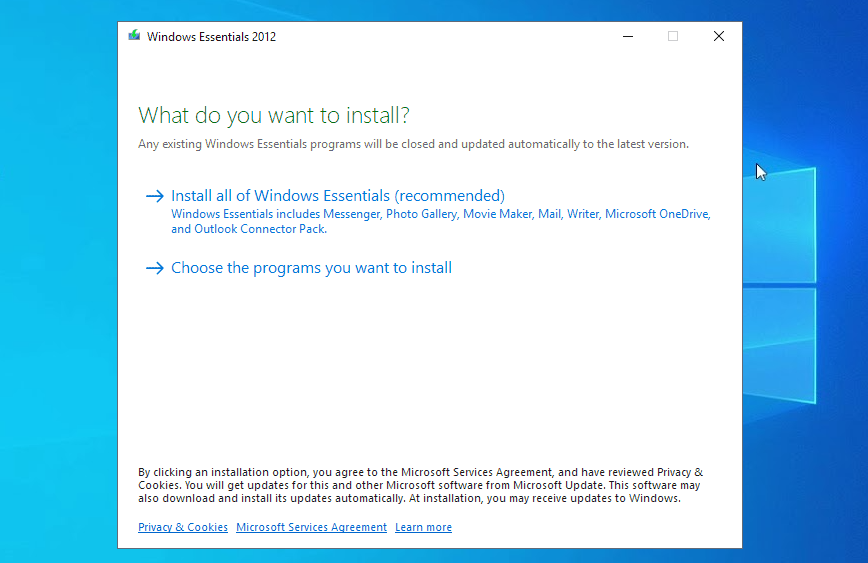 Windows Essentials 2012